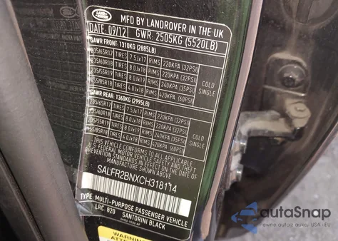 2012 Land Rover Lr2 z USA, uszkodzony, nr VIN SALFR2BNXCH318114